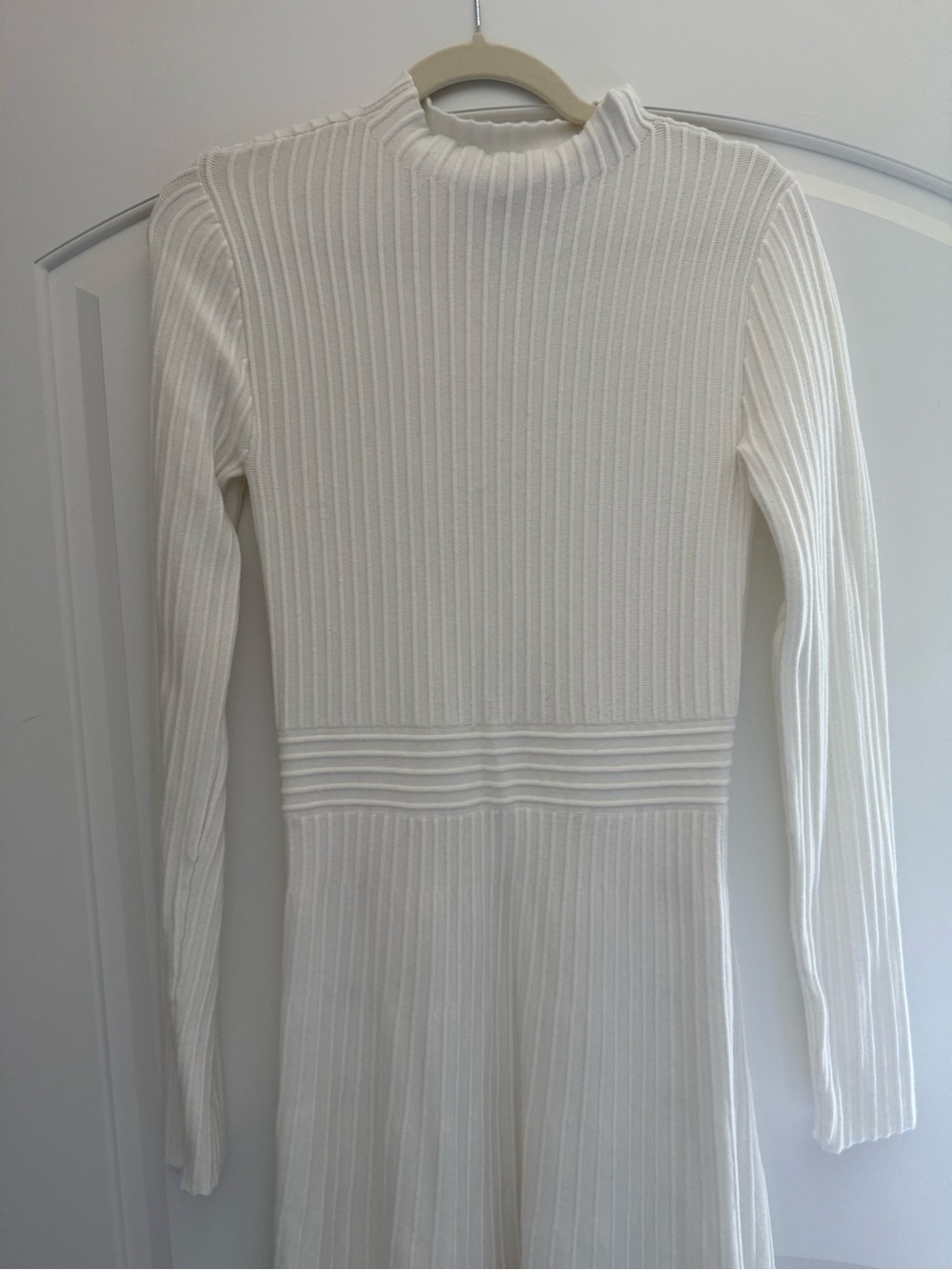 Ann Taylor Ribbed Knit Long-Sleeve Dress